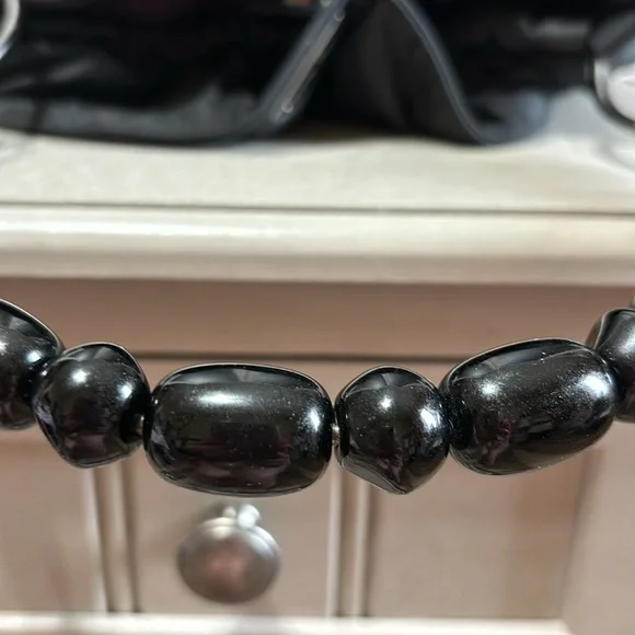 SOLD - Dior Maris Pearl Handle Vintage Nylon Bag,Black11x9,EUC,Callout on bottom - Picture 10 of 14